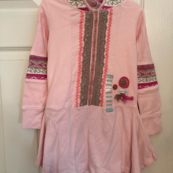 Naartjie pink hooded sweater trim dress with matching leggings . NWT 3 years - Picture 2 of 6